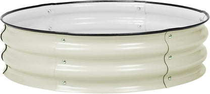 BPS Metal Raised Garden Bed, 2.5FT Diameter Galvanized Planter Raised Garden Boxes for Flower Planters, Vegetables Herb