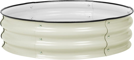 BPS Metal Raised Garden Bed, 2.5FT Diameter Galvanized Planter Raised Garden Boxes for Flower Planters, Vegetables Herb