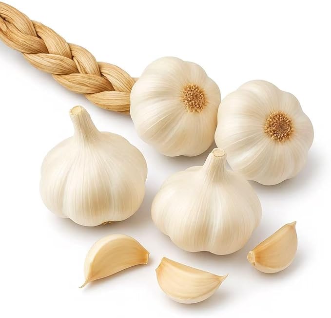 1 lb Mixed Garlic Bulbs for Planting – 4 Red Hardneck + 4 California Softneck – Grow Your Own Fresh, Organic, Non-GMO Garlic
