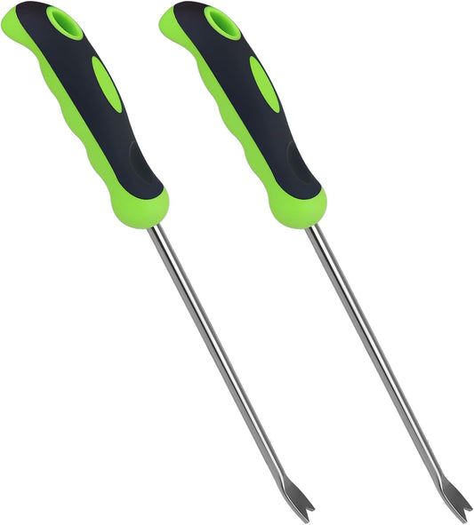 Weed Puller Tool Hand Weeder Dandelion Weeder Tool with Ergonomic Handle, Stainless Steel Manual Weed Puller Bend