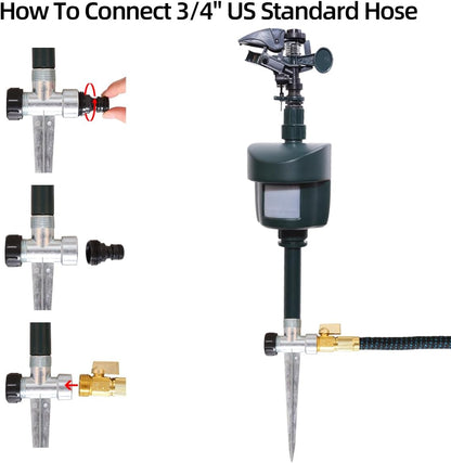 Motion Activated Sprinkler to Deter Animal Cat, Birds, Dogs Repellent Outdoor Lawn Motion Sensor Water Sprinkler for Garden