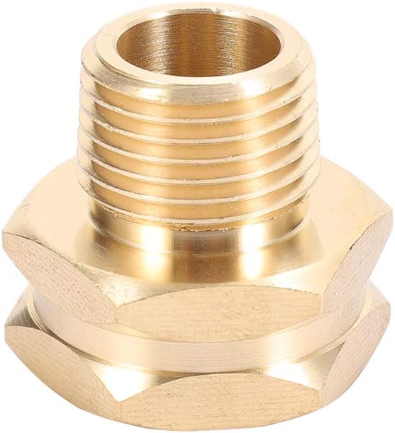 Garden Hose Adapter, 3/4” GHT Female x 1/2” NPT Male Connector,GHT to NPT Adapter Brass Fitting,Brass Garden Hose to Pipe Fittings Connect 2pcs (3/4”Female x 1/2” NPT Male)