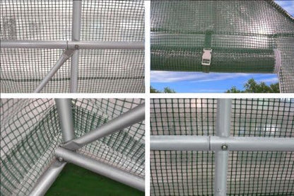 DELTA 33'x13' Greenhouse (Weighing 196 lbs ), Heavy Duty Hothouse Nursery,Large Walk-in Tunnel Design Greenhouses for Outdoor, Upgraded Frame and Reinforced PE Cover,Screen Vents
