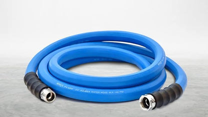 BluSeal Hot/Cold Water Rubber Garden Hose, 100% Rubber, Ultra-Light, Super Strong, 500 PSI, 50F to 190F Degrees, High Strength Polyester Braided (5/8" x 15')