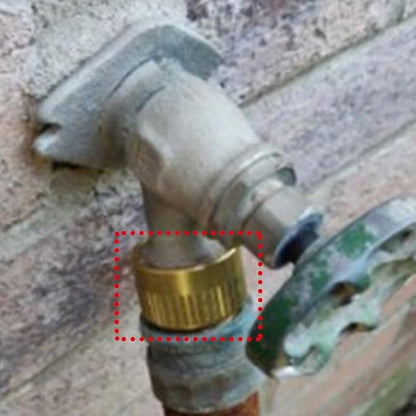 Garden Hose Adapter, 1.125" Female Thread Measure Diameter to Standard 3/4" GHT Male Thread, Compatible with Outdoor Faucet to Garden Hose