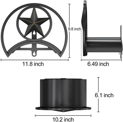 GOFORWILD Garden Hose Holder, Decorative Hose Butler Sturdy Water Hose Rack, Durable Wall Hose Hanger, Holds 125-Feet of 5/8-Inch Hose, Hose Reel, Made of Gauge Steel (9.8) …