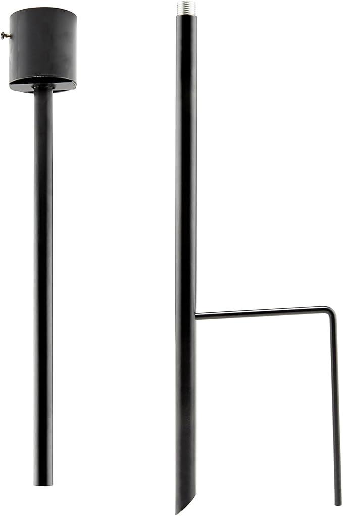 Alpine Corporation 31" Tall Outdoor Metal Gazing Globe Display Stand, Black