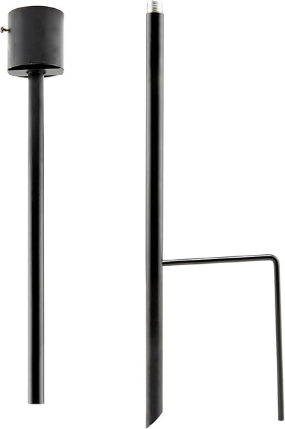 Alpine Corporation 31" Tall Outdoor Metal Gazing Globe Display Stand, Black