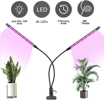 Plant Lamp LED, Full Spectrum Grow Lamps for Plants, 6000K Plant Light for Indoor Plants, Plant Light, Grow Light with 5-Stage Dimmable, 3/6/12H Auto Timer