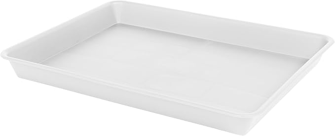 Plant Saucer Growing Trays, Seed Starter Tray, 14"x11", Heavy Sturdy Plastic Microgreens Tray, Propagation Tray Rectangular, Humidity Tray, Seedling Tray, Seed Starter Growing Tray
