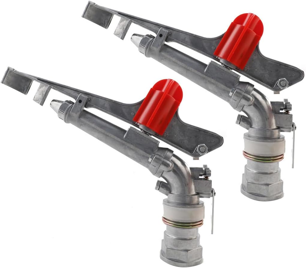 2" Agriculture Farm Irrigation Sprinkler Lawn Sprinkler Irrigation Spray Gun Large-Area Watering Spray 360° Rotary Farm Lawn Garden Irrigation, Pack of 2 (2.0 Inch DN50 Normal) …