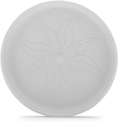 Mintra Home Garden Pots 4pk - Flowers, Herbs, Plants, Indoor, Outdoor, Colorful, Wholesale, Bulk (White, 11cm Diameter (4.3in))