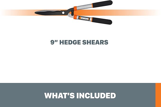 Worx WG062 9" Steel Blade Hedge Shears