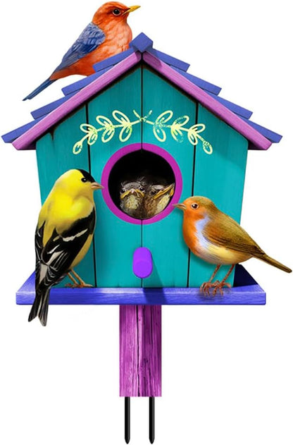 Briarwood Lane Colorful Birdhouse Metal Art