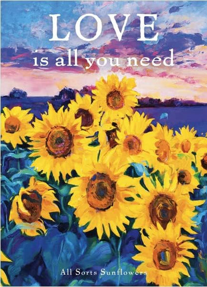 Love is All You Need - 25 Assorted Sunflower Packets for Planting, Helianthus Flower Seeds, Beautiful Valentine's Day Gift, Bentley Seed Co.