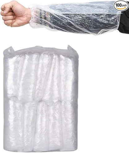 Disposable Arm Sleeves Covers, PeSandy 100pcs Waterproof PE Oversleeves Covers