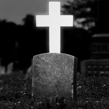 Solar Lighted Cross Grave Lighted Garden Cross Stake Decor LED Jesus Cross Light Decoration for Home Memorial Decoration,Outdoor Yard, Home, Patio