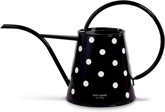 Kate Spade New York 2.5 Liter Indoor Watering Can, Metal Watering Can for House Plants, Cute Gardening Tool for Women, Picture Dot