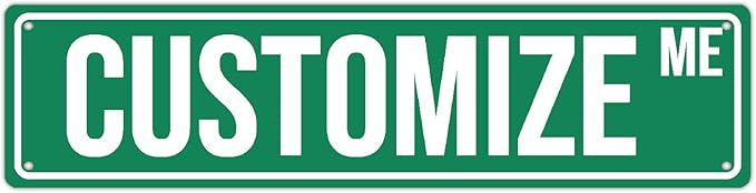 Bulk Custom Aluminum Sign Custom Signs Outdoor Metal Sign, Customized Sign Personalized Metal signs Add Text Logo Image For Garden Office Business Farm Home Bar Indoor Outdoor 4"x16"