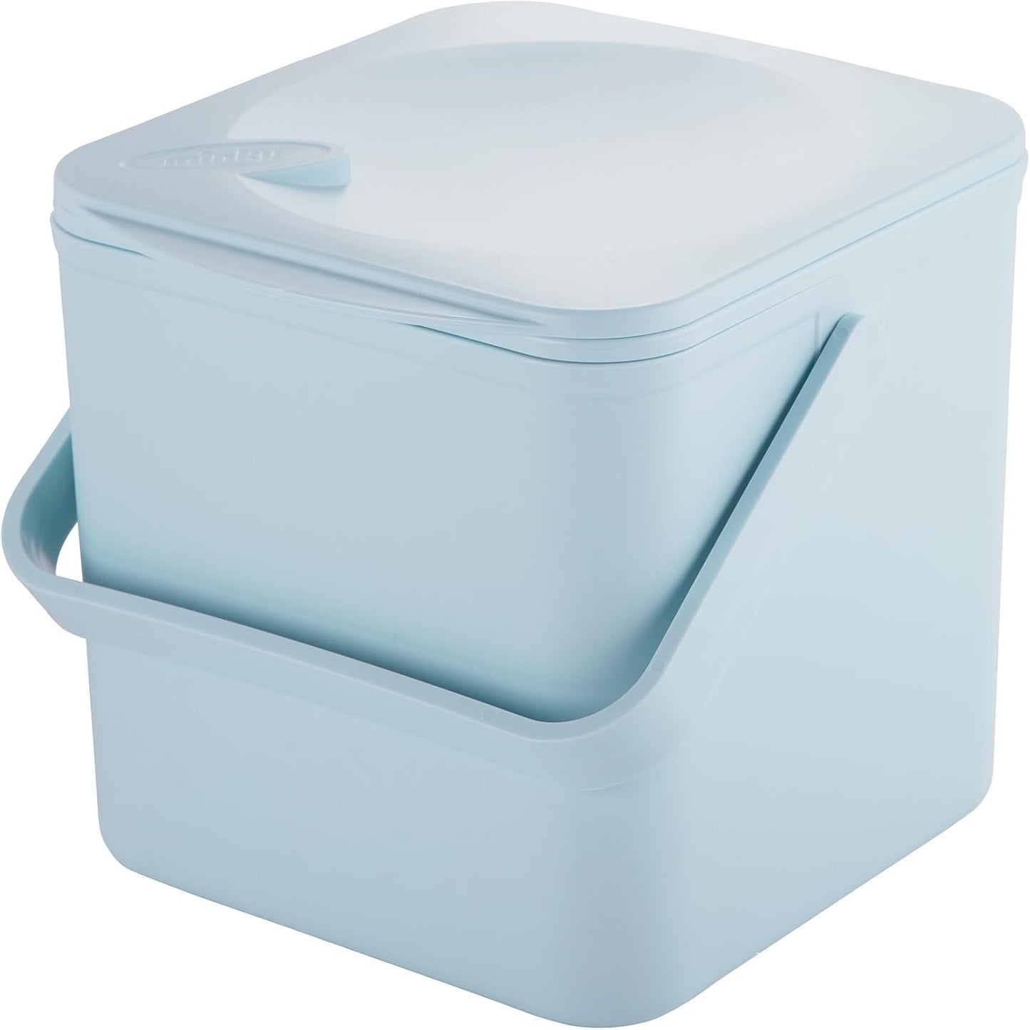 Minky Homecare Kitchen Compost Bin – Countertop Food Waste Caddy with Easy Wipe Clean Interior – Made in The UK - 3.5L (0.9 gal.) (Slate Blue)
