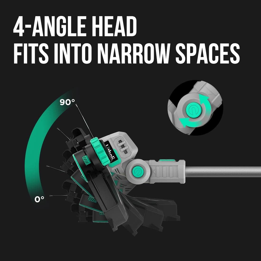 Litheli 20V 12 Inch Cordless String Trimmer/Edger, 2 X 2.0Ah Battery Powered Weed Eater with Auto-Feed for Lawn Trimming/Edging, with 6 Pcs Grass Cutter Spool Line, Fast Charger Included