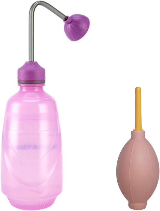 Watering Can,Squeeze Bottles Succulent,Squirt Irrigation Bottle Squeeze Sprinkling Can Plastic Wash Plant Bottle House Plant Garden Flower 0.45L (Pink)