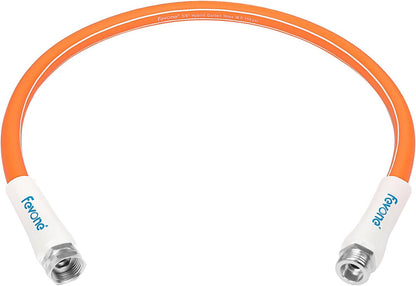 Fevone 3 ft x 5/8" Leader Hose for Hose Reel Connector, 150 PSI Heavy Duty Lead-In Hose with 3/4" Solid Aluminum Fittings