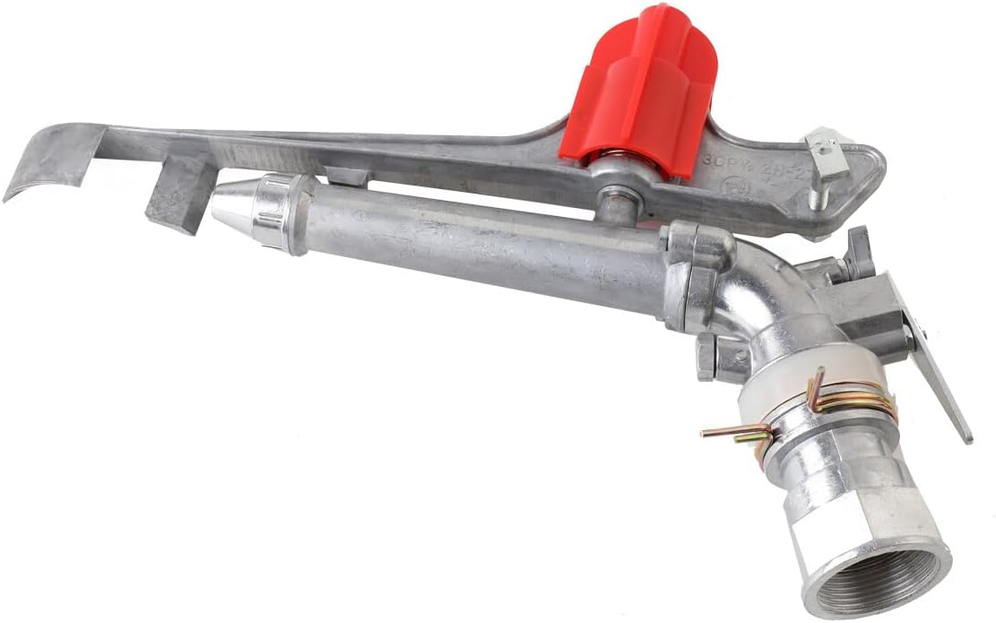 1.5" Agriculture Irrigation Spray Gun Sprinkler Large-Area Irrigation Spray Gun Garden Farm Watering Sprinkler 360° Adjustable Watering for Farms, Orchards, Tea Gardens, Forestry,Pack of 2