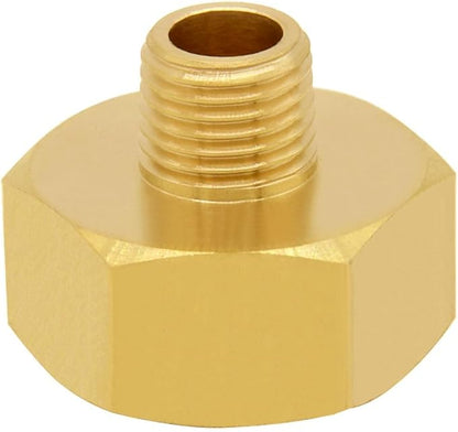 Brass Garden Hose Adapter 3/4" GHT Female to 1/4" NPT Male Thread Reducer Water Hose Nipple Reducing Convert Pipe Fittings Connector (Pack of 2)