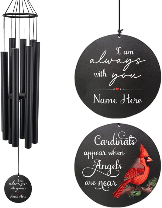 Personalized 36" Memorial Wind Chimes for Outside, Sympathy and Bereavement Gift for Loss of Loved One, A Thoughtful Remembrance of Mother, Father or Husband for Garden and Patio