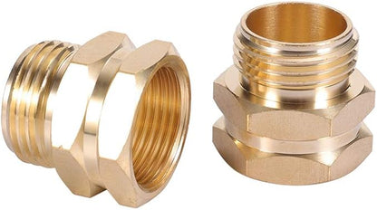 Brass Garden Hose Adapter, 3/4”GHT Male x 3/4”NPT Female Connector,GHT to NPT Adapter Brass Fitting,Brass Garden Hose to Pipe Fittings Connect 2pcs