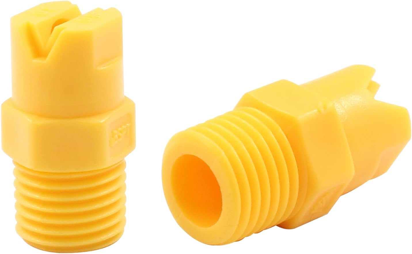 5Pcs 1/4" NPT Male Thread Flat Fan Sprayer Tip 80 Degree Yellow Nozzle Sprayer Nozzle for Industrial Agricultural Equipment Irrigation Cooling