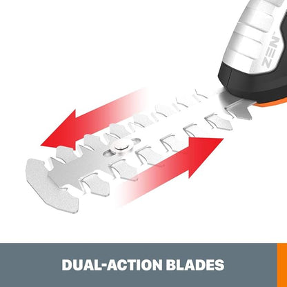 WORX WG801.9 20V 2 in 1 Cordless Hedge Trimmer, 4" Grass Shear & 8" Shrub Trimmer with 2 Blades, Battery & Charger Not Included
