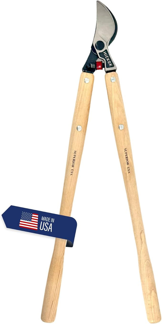 Heavy Duty Tree Lopper – 30" Long Reach Tree Branch Cutter with Hickory Wood Handles | Professional Arborist Pruning Tool Made in USA