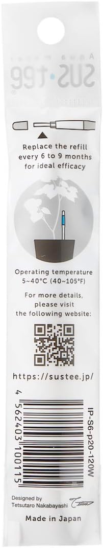 Sustee Aquameter, Green, Small - Leave-in Soil Moisture Meter for Potted Plants - Plant Water Sensor (Refillable Style)