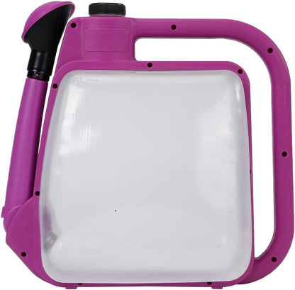 6L Foldable Clear Plastic Watering Can with Rotating Nozzle Long Spout Ideal for Indoor and Outdoor Gardening - Purple