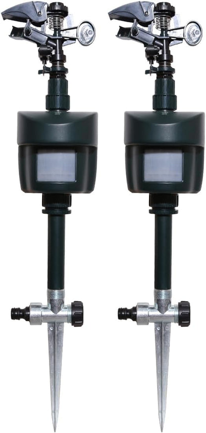 Motion Activated Sprinkler to Deter Animal Cat, Birds, Dogs Repellent Outdoor Lawn Motion Sensor Water Sprinkler for Garden 2 Pack