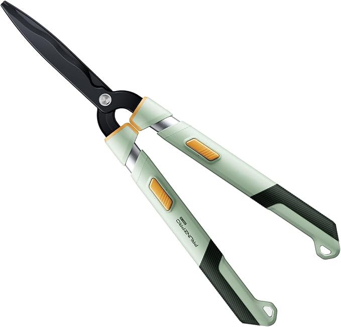 PrunePro Hedge Shears 27"-35" Extendable Handle Trimmer Clippers with Wavy Sharp Stainless Steel Blade Garden Shears Bush Cutters
