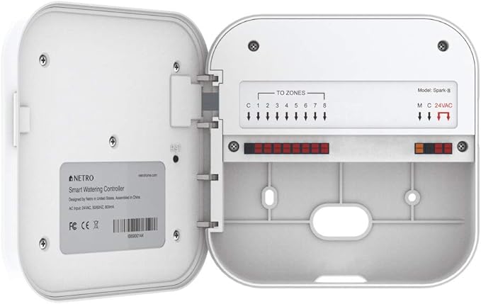 Netro Spark Smart Sprinkler Controller, WiFi, Weather Aware, Remote Access, Compatible with Alexa (16 Zone)