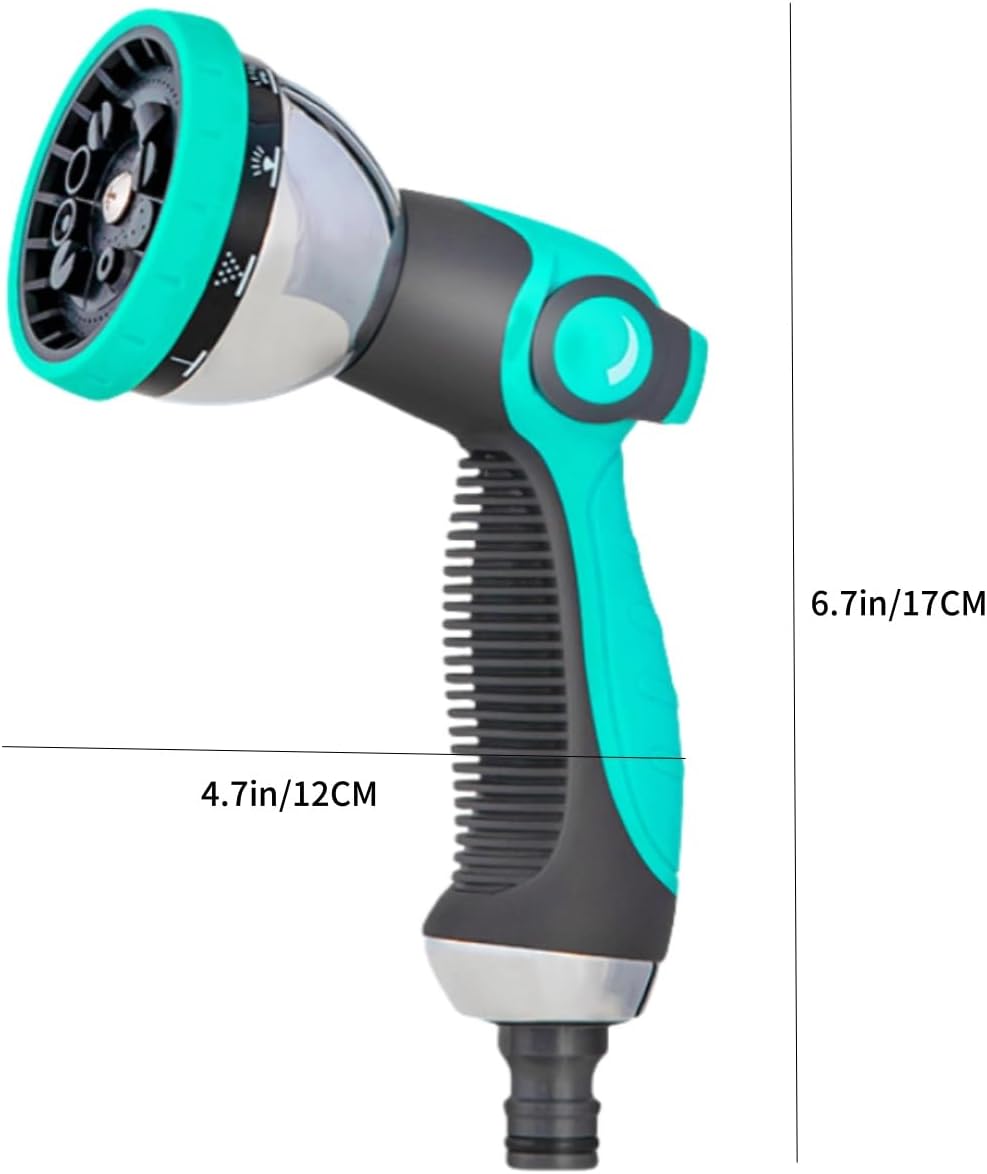 High Pressure Hose Nozzle - 10 adjustable spray modes, thumb control valve, durable zinc alloy, perfect for gardening, car washing and pet showering