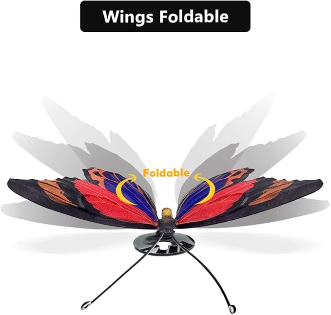 EOORAU Metal Butterfly Wall Art Outdoor Decor - 5 Pack Metal Butterflies Wall Sculpture Hanging Decor for Home Yard Patio Garden Decoration, Gifts for Mom Friends