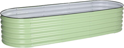 BPS 6-in-1 Metal Raised Garden Bed, 5.5x4 FT Galvanized Planter Raised Beds for Vegetables, Flowers 17'' Extra Tall