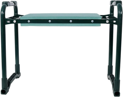 Garden Kneeler and Seat Bench with 2 Free Tool Pouch, Foldable Stool, EVA Foam Pad, with an Extra Soft Wider Cushion, and Large Tool Bag for Gardeninng Lovers