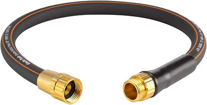 Giraffe Tools Garden Leader Hose 5/8 inch x 2.5ft, Short Water Hose Heavy Duty, Flexible, Lightweight Hybrid Hose with Bend Protection, Male to Female Fittings