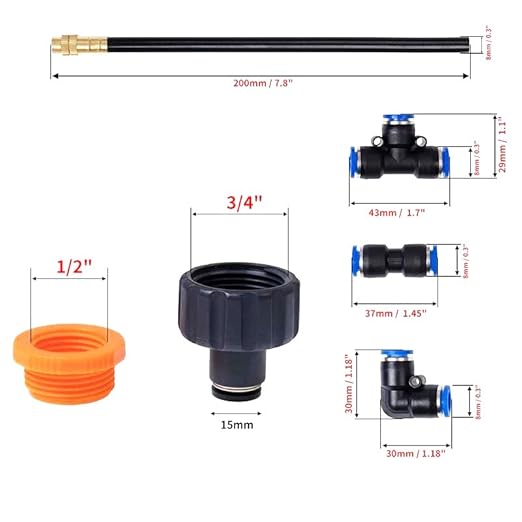 32.8FT/10M 1/4 Inch Tubing Drip Irrigation System Kit Automatic Garden Irrigation Equipment Adjustable Quick Connector Watering Misting for Outdoor Yard Lawn Raised Bed Greenhouse