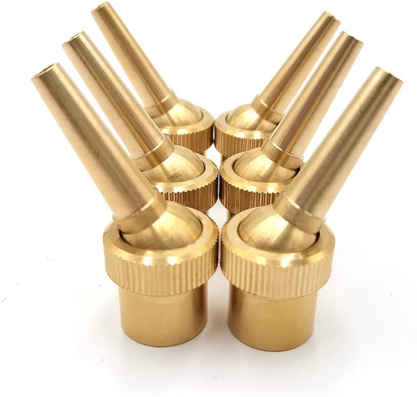 6pcs 1/2" DN15 Brass Fountain Nozzle Adjustable Direction Jet Water Spray Head for Landscaping Use