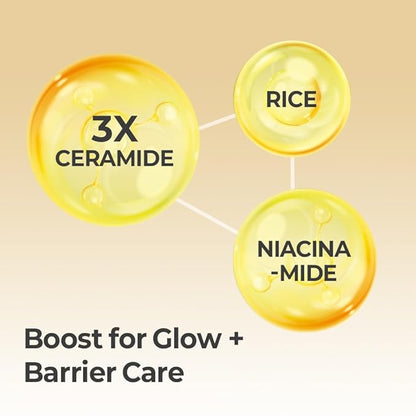 FARMSKIN Riceramide Glow Serum Pad - Revitalizing & Moisturizing Face Serum Cotton Rounds with 3x Ceramide, Rice Filterate & Niacinamide - Korean Skin Care for Uneven Skin Tone (60 Sheets, 3.71 fl oz)