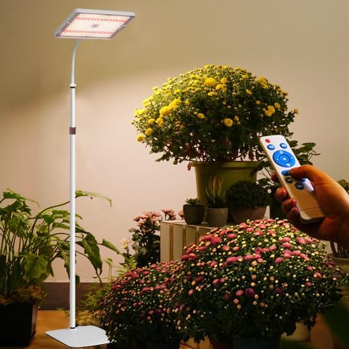 LED Grow Lights for Indoor Plants with Stand for Floor and Tabletop , Full Spectrum plant lights for indoor growing with Timer 4H/8H/12H, Plant light with 3 Lighting Mode & 10 Dimmable Brightness.