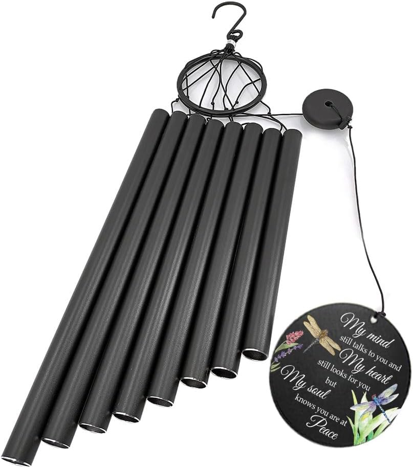 Personalized 36" Healing Memorial Wind Chimes for Outside, Bereavement Gift of Comfort for Loss of Mother, Father or Husband, A Soothing Remembrance for Your Garden and Patio
