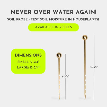 Monitor Brass Soil Probe, Soil Sampler and Plant Moisture Meter, No Batteries Required, Root Aerator and Plant Water Monitor